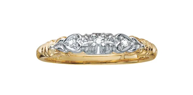 10K Yellow Gold Diamond Matching Wedding Band