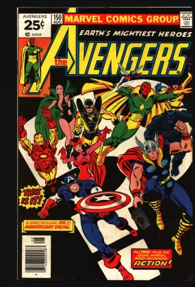 AVENGERS #150 George Perez JACK KIRBY Steve Englehart Stan Lee Thor Captain America Iron Man Vision Scarlet Witch Yellowjacket Beast