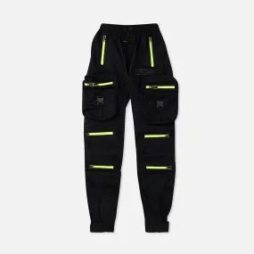 Combat Nylon Joggers Volt Zippers