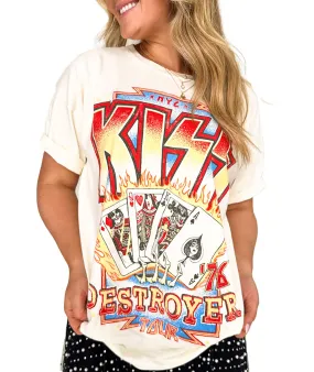 Daydreamer Women Kiss Destroyer Tour 76 Merch Tee