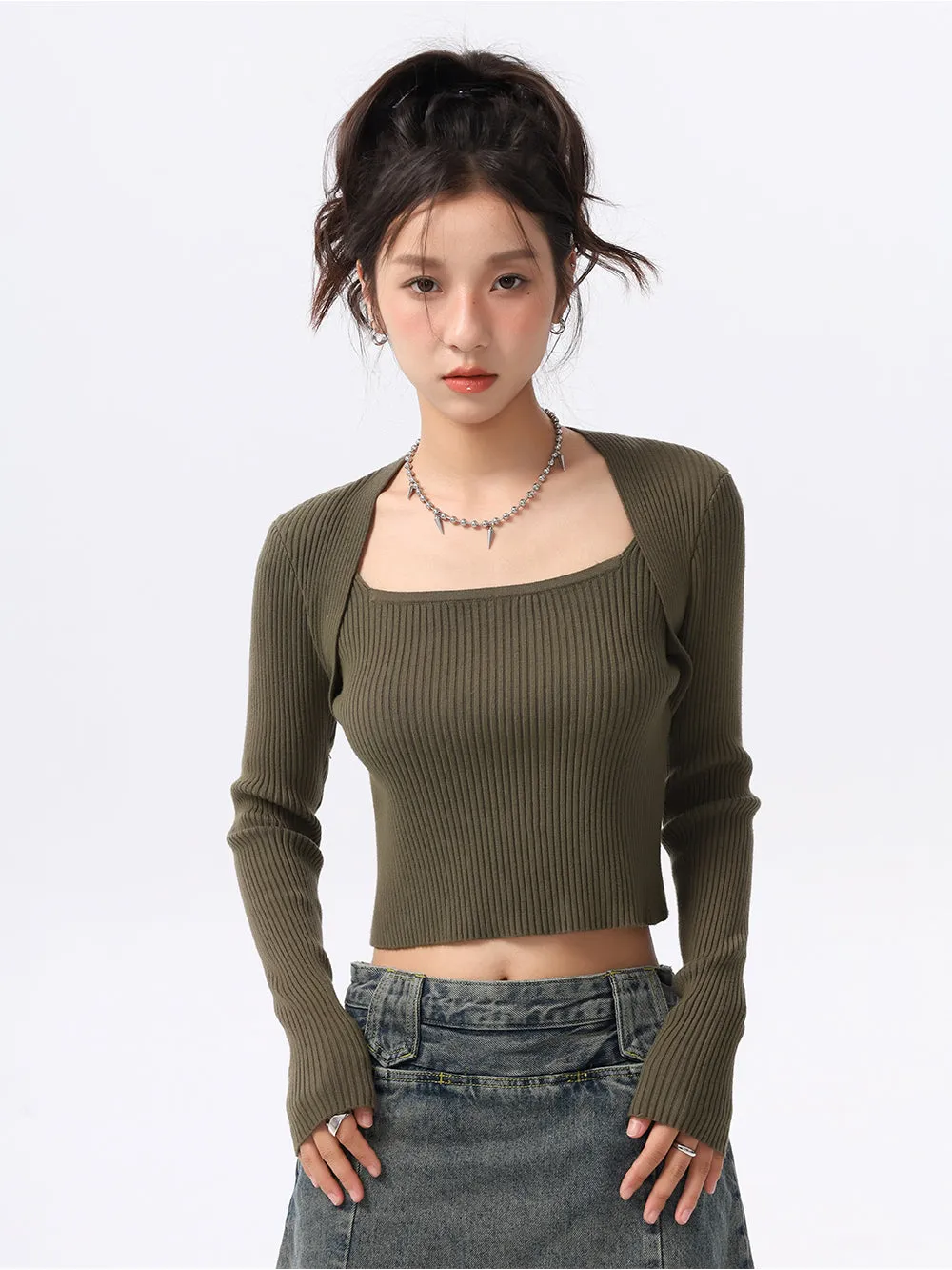 Extra Skinny Ribbed Crop Top