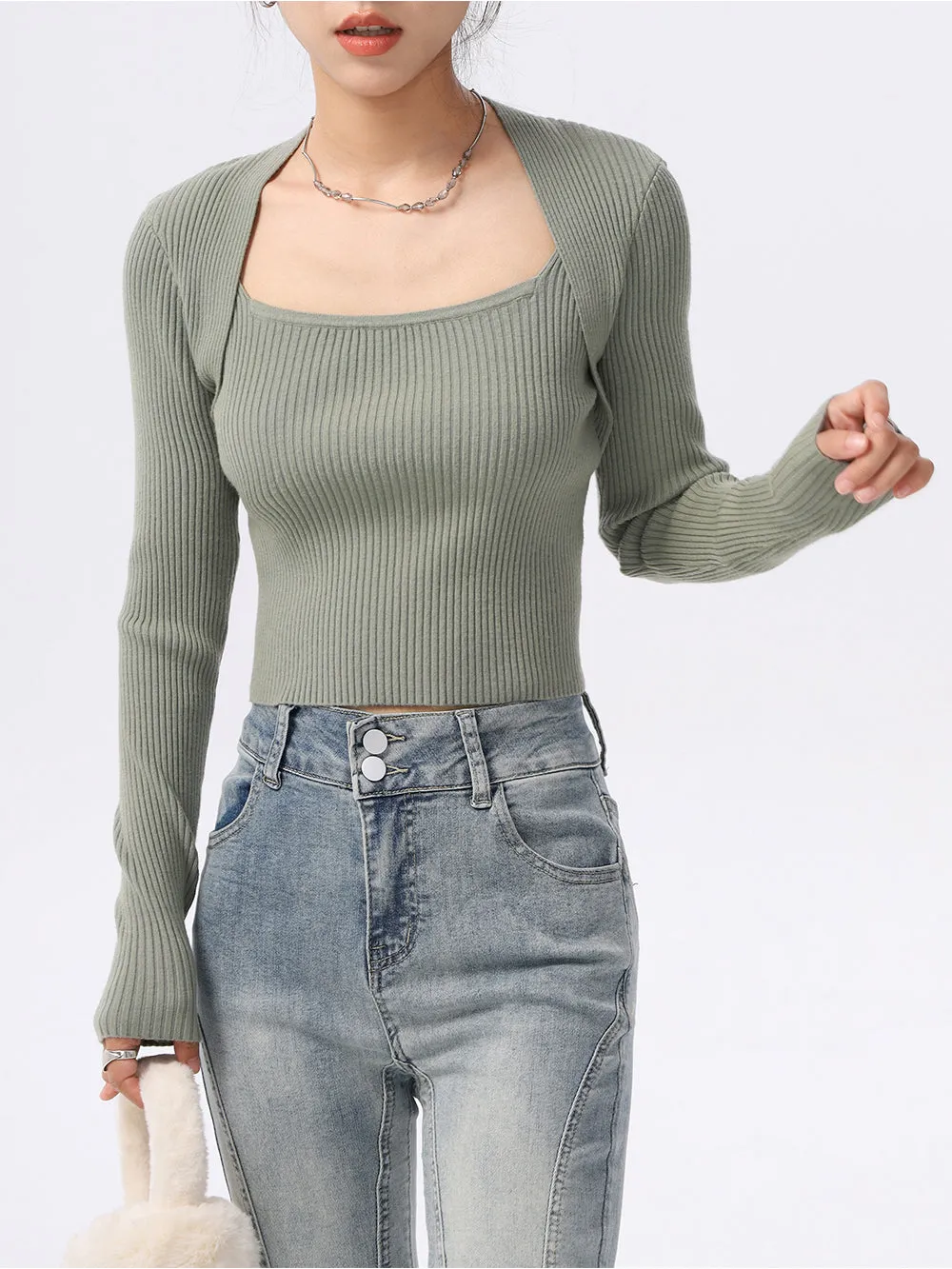 Extra Skinny Ribbed Crop Top