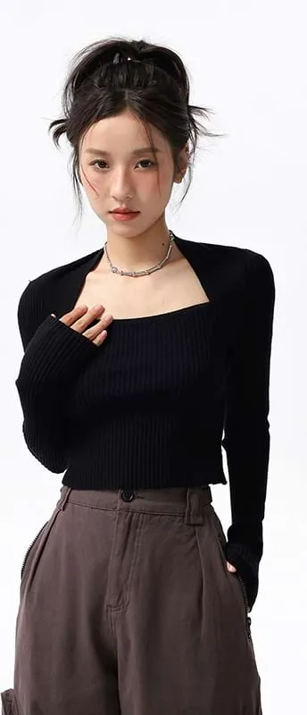 Extra Skinny Ribbed Crop Top