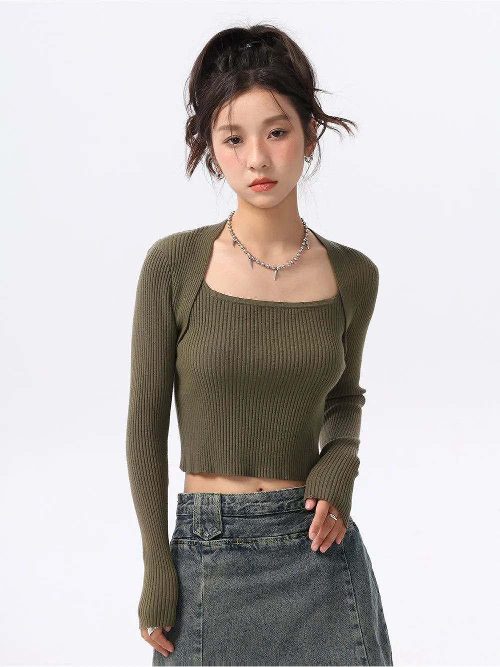 Extra Skinny Ribbed Crop Top