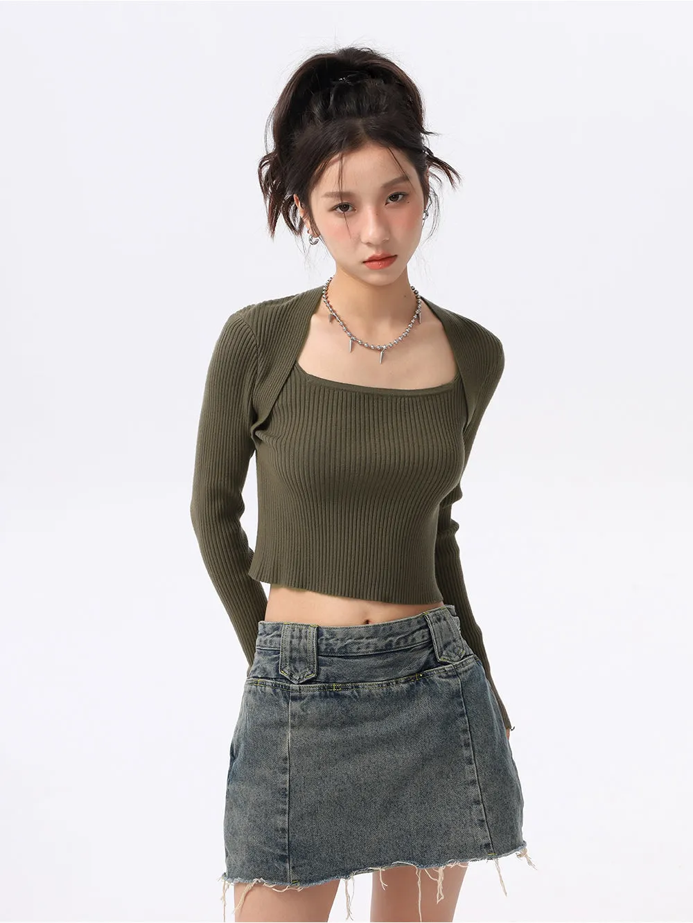 Extra Skinny Ribbed Crop Top