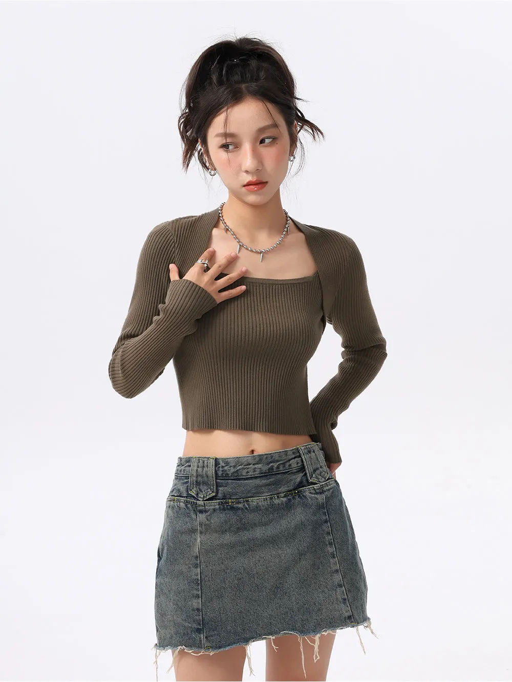 Extra Skinny Ribbed Crop Top