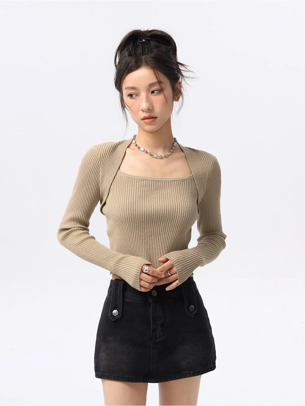 Extra Skinny Ribbed Crop Top