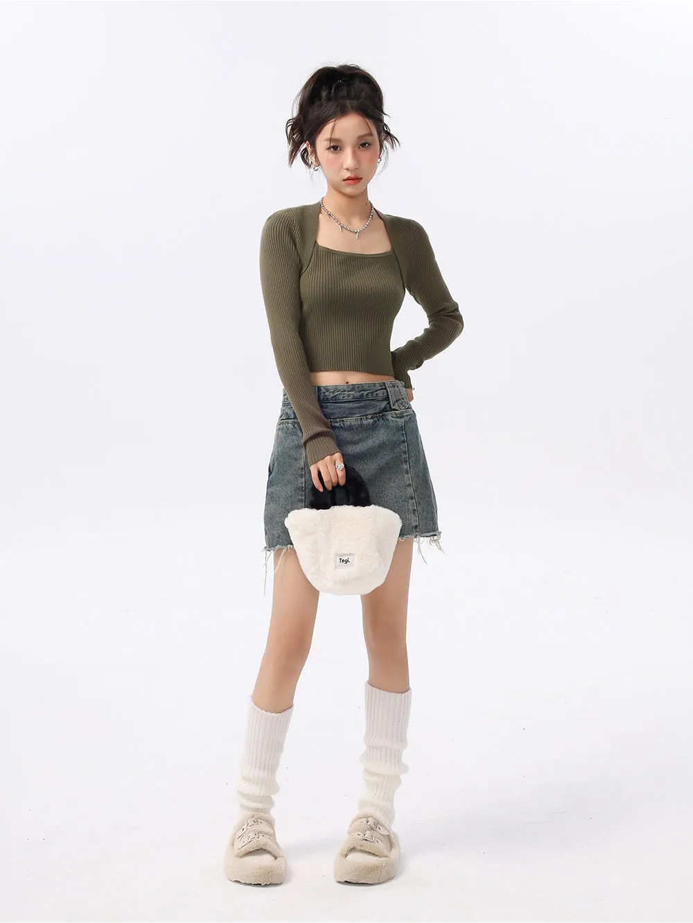 Extra Skinny Ribbed Crop Top