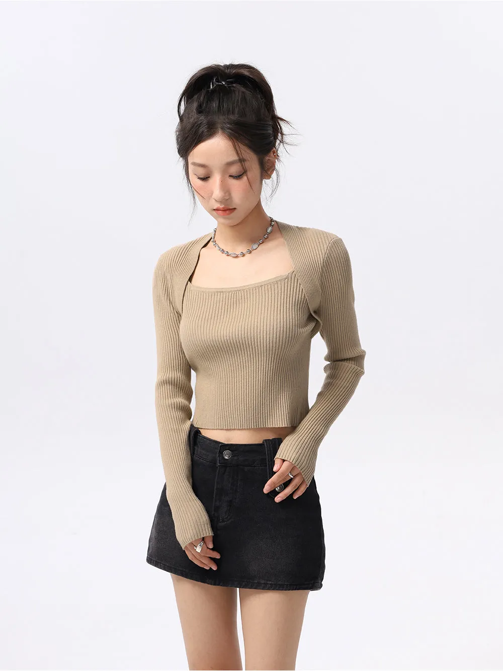 Extra Skinny Ribbed Crop Top