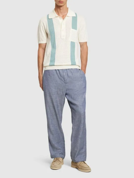 Frescobol Carioca   Oscar linen &amp; cotton chino pants 