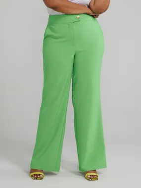 High Rise Straight Leg Trouser Pants