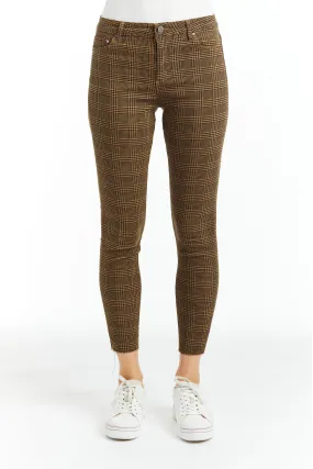 Mona - High Rise Houndstooth Skinny