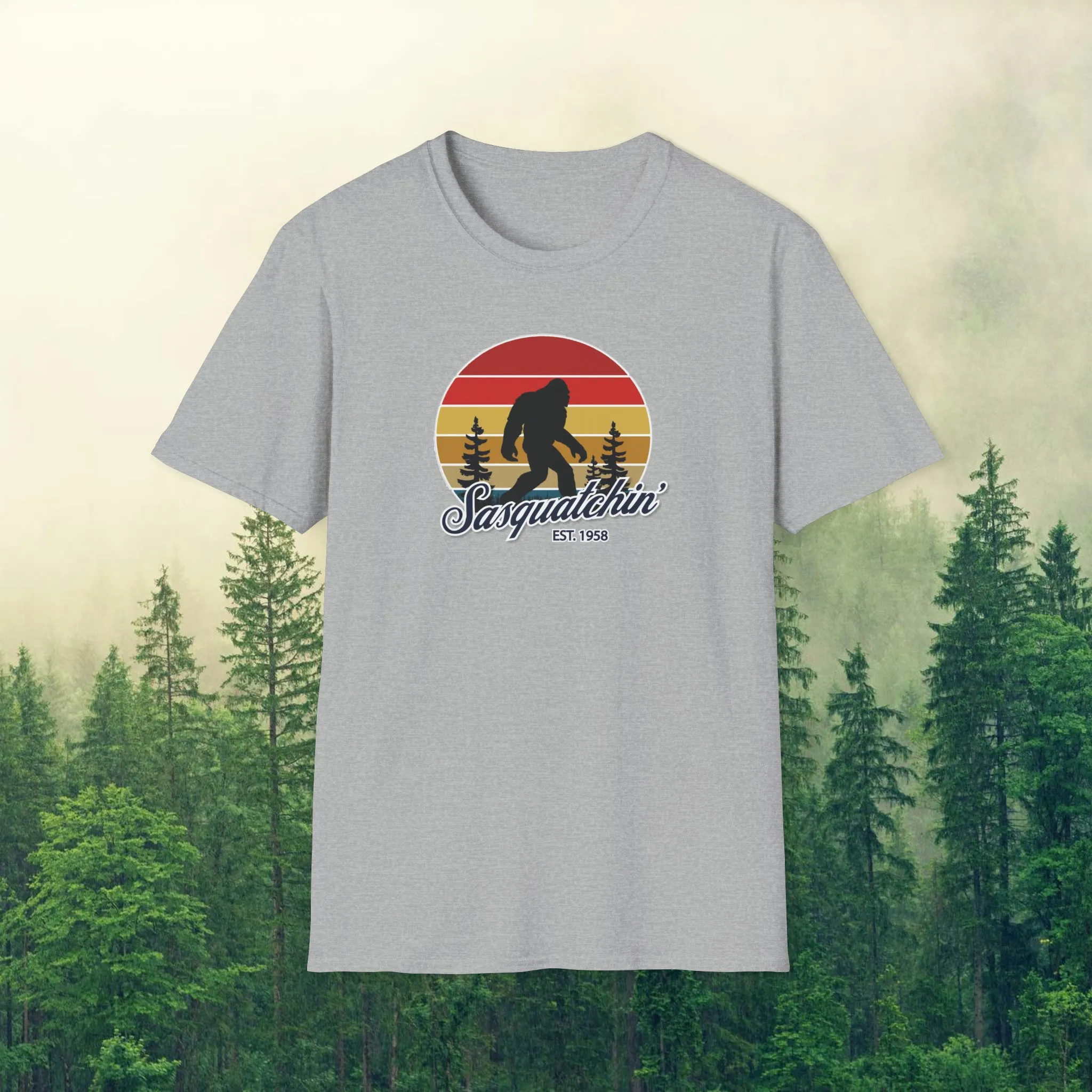 Sasquatchin' Sunset - Sasquatchin' Adventure Tee